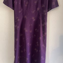 Purple Floral Women Dress, Size 2X, $15