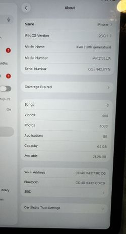 iPad 10.9in, 64GB (10th Generation) with Case