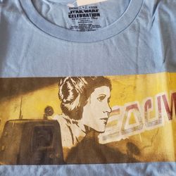 Star Wars Celebration Chicago 2019 Leia Graffiti HOPE Graffiti Blue Shirt XL NEW exclusive Adult XLarge