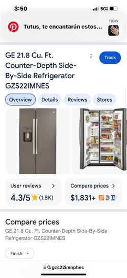 Ge Counter Depth Side By Side Refrigerator Used 