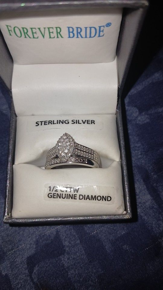 SS FB 1/2 CTTW Bridal Set  Forever Bride