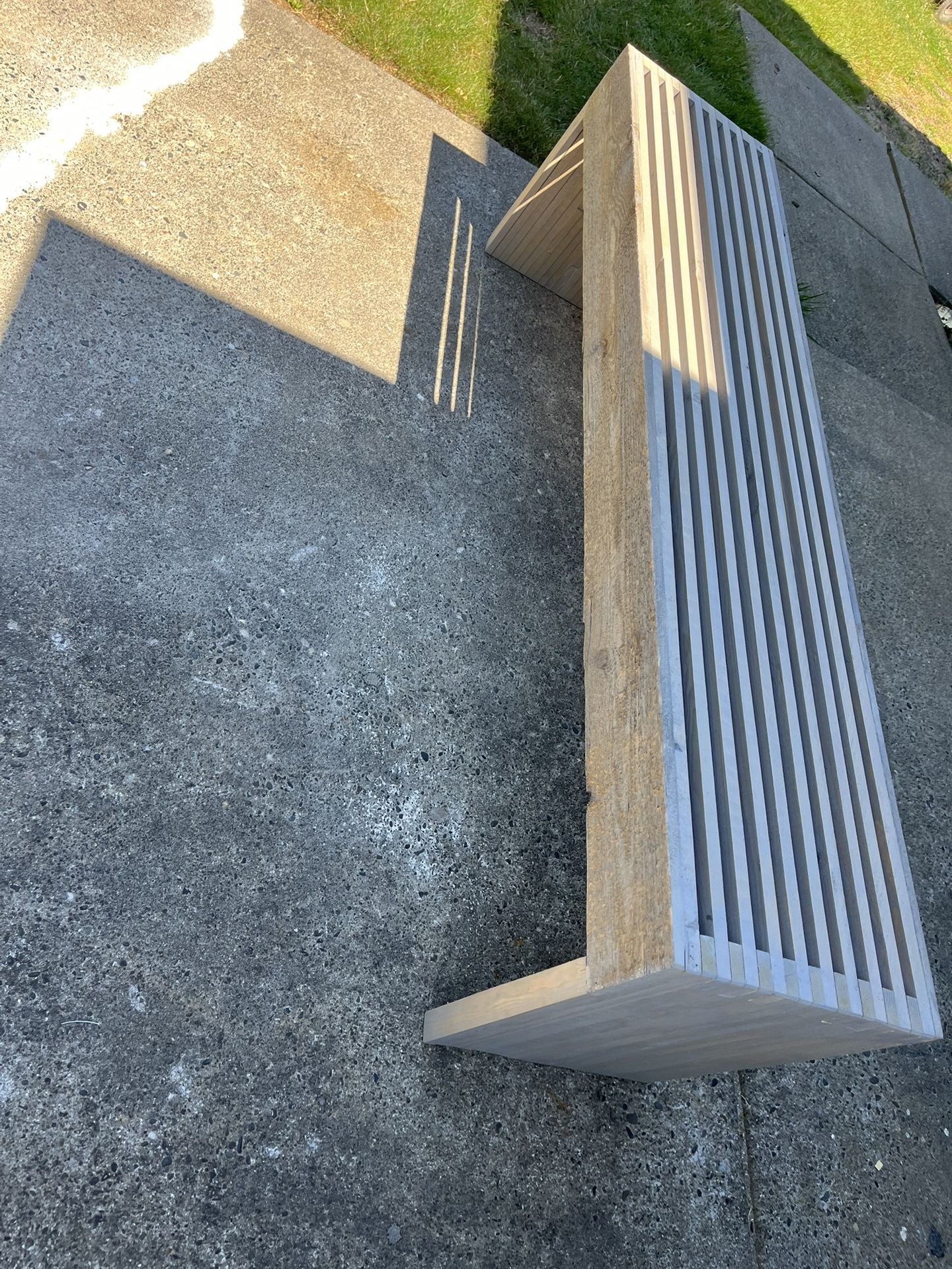 Modern Gray Stained Bench 