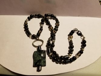 Kambaba jasper pendant