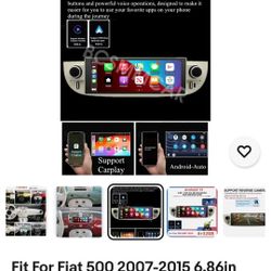 2012 - 2019 Fiat 500 Radio Touch Screen 