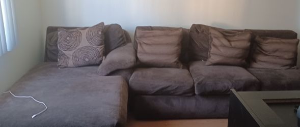 Chocolate Brown Sectional Couch