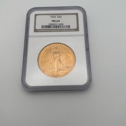 1924 $20 St. Gaudens Double Eagle With Motto NGC MS64