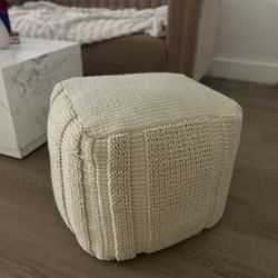 Crate And Barrel Pouf Ottoman 