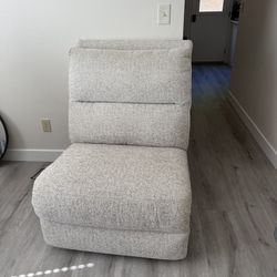 Armless recliner With power headrest 