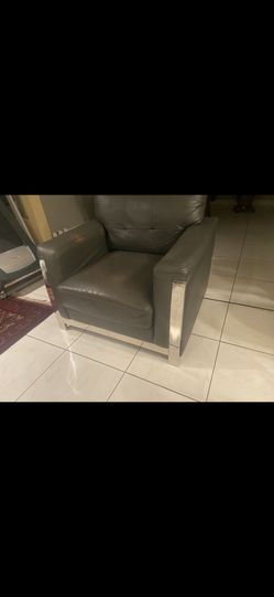 two leather chairs