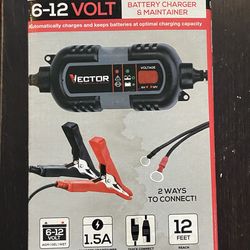 Vector 6–12V Battery Charger Maintainer 1.5A – New in Box Trickle Charger