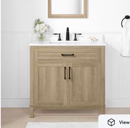 Oak vanity 36 inches