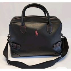 New Leather Ralph Lauren Polo Duffle Bag
