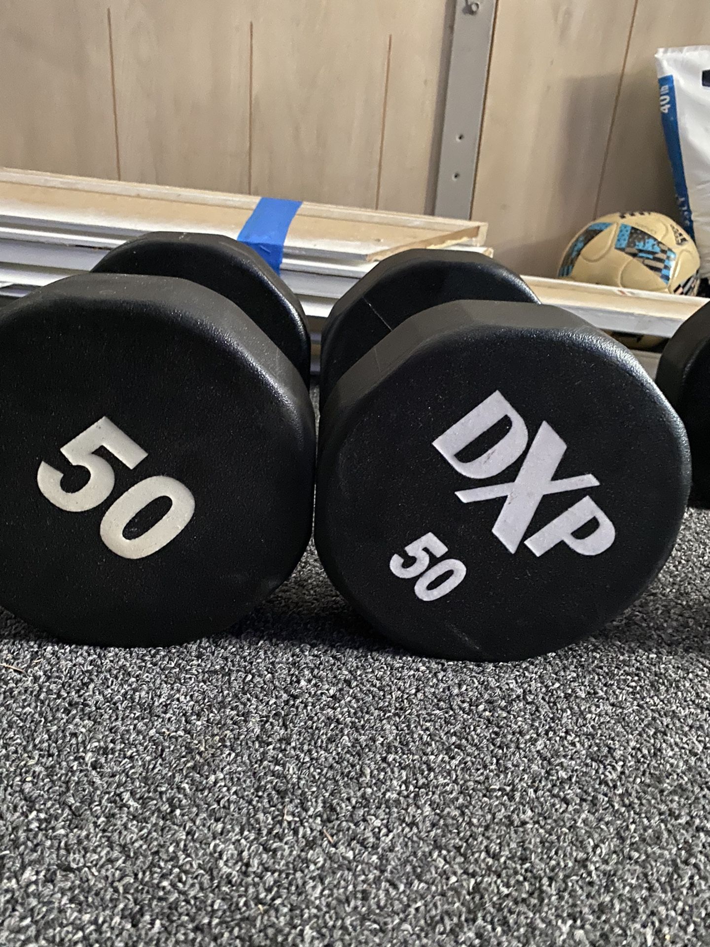 Commercial grade DXP 50lb dumbbells/weights