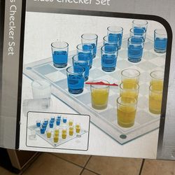 Glass Checker Set