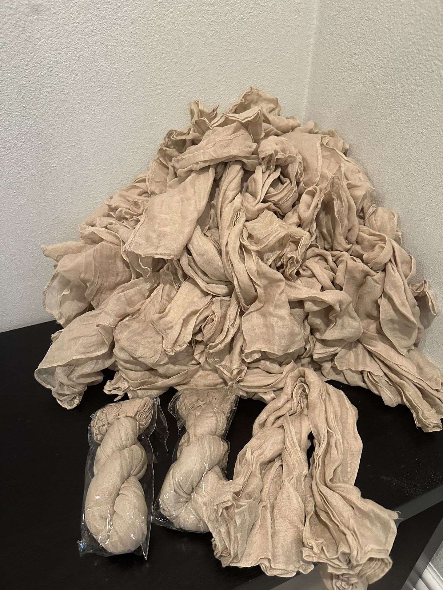 Cheesecloth Napkins In Tan Beige 112 Pcs