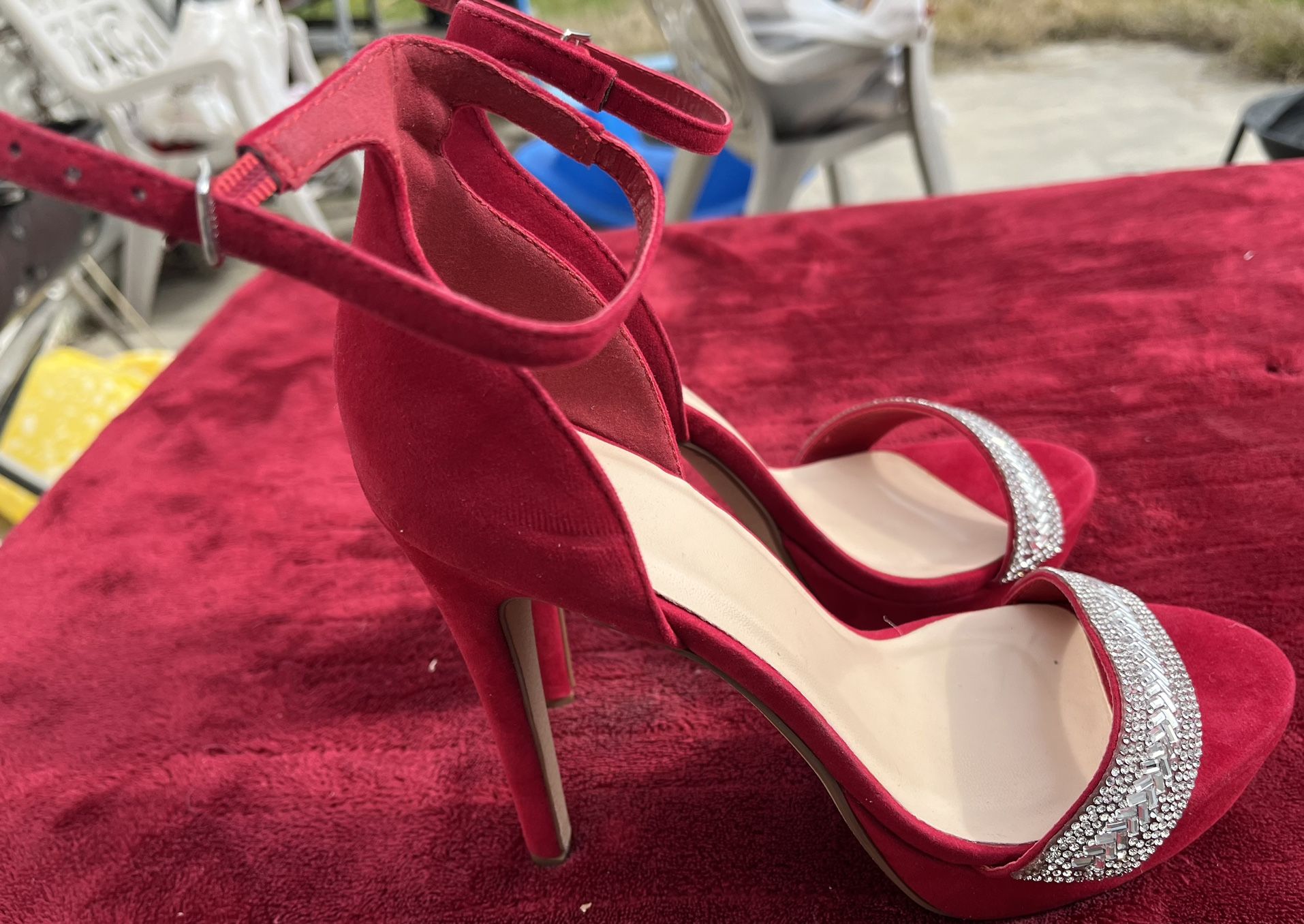 Red Heels/ Jeweled Straps