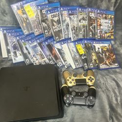 PS4 With 25 Games 2 Controllers