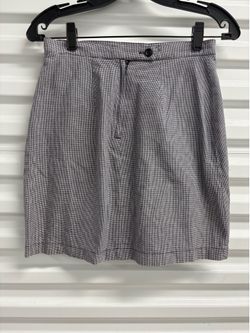 B. Moss Women's Houndstooth Skirt Knee Length 100% Cotton, 8