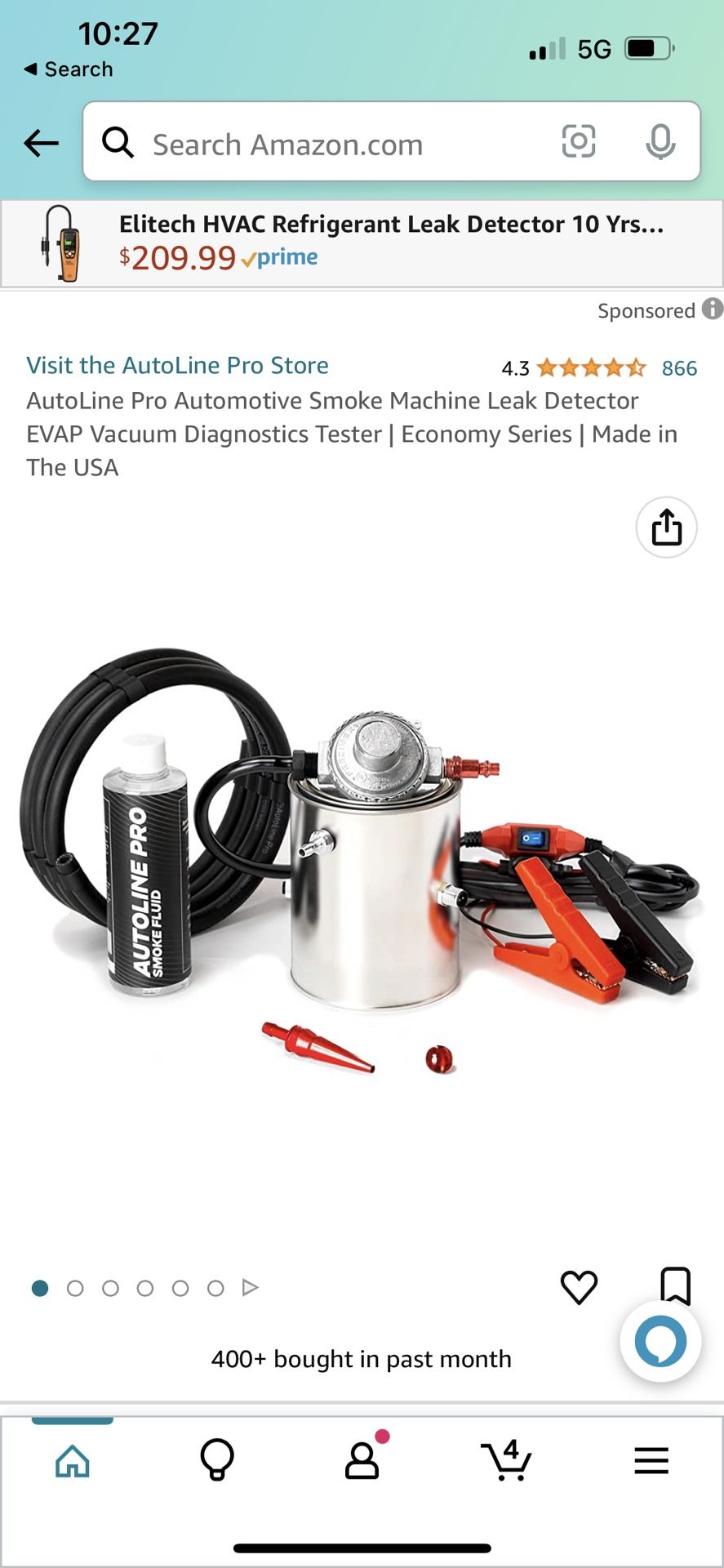 Autoline Pro Smoke Machine Leak Detector