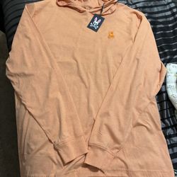 Men's Psycho Bunny Pullover Hoodie Long Sleeve Shirt Size (9) will fit a tall XL