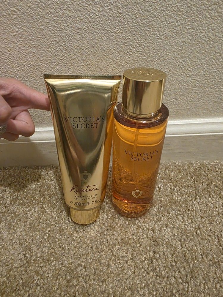 Retired Victoria's Secret Rapture lotion 6.7oz & Fragrance Mist Body Spray - 8.4oz