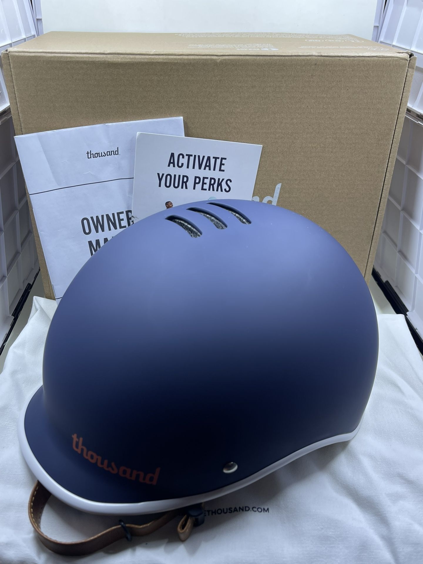 Thousand Heritage Bike & Skate Helmet ~ Size SMALL w/ Adjustable Straps, Blue