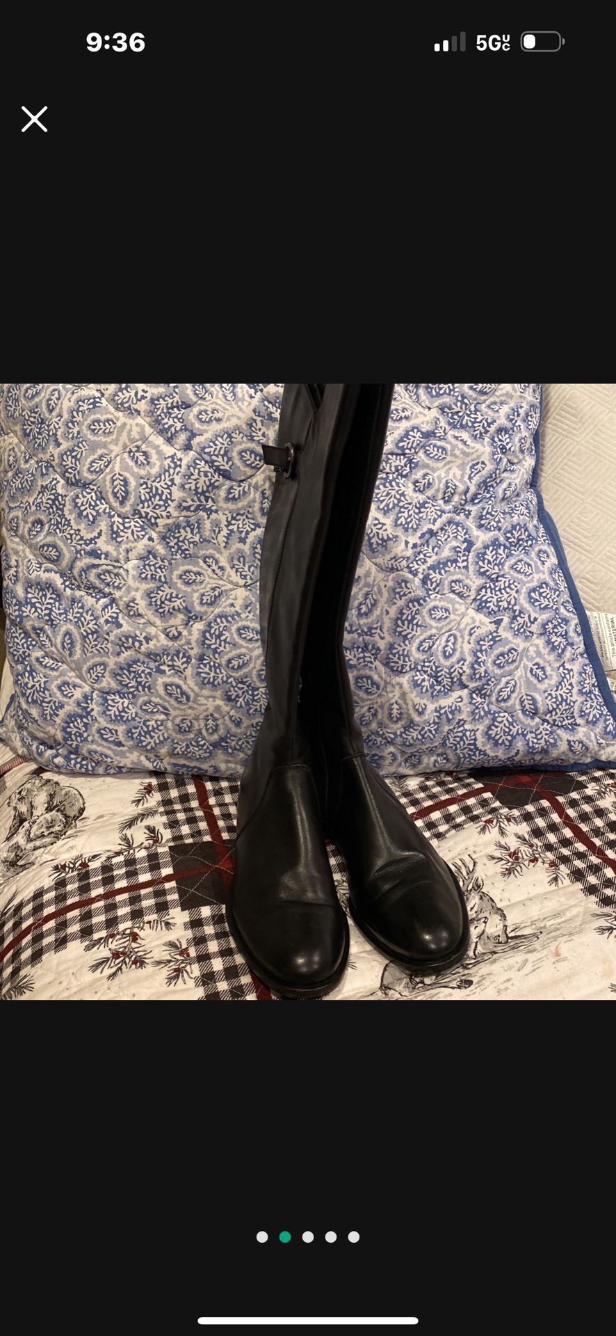 Women’s Salvatore Ferragamo Black Riding Boots Size 7.5