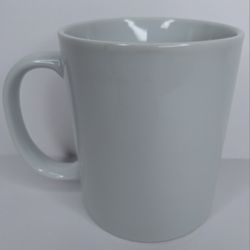 Classic Minimalist Plain White Ceramic Mug for Coffee or Tea