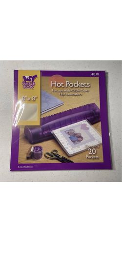 Purple Cows Hot Pockets 8" x 8" Laminating Pouches