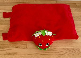 Shopkins Pillow Pet Plush Strawberry Kiss Red 24X18" Bright Red Lovey Comfort