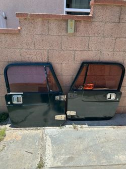 Jeep Wrangler YJ CJ Full Doors Oem Dark Green Complete 1981 through 1995