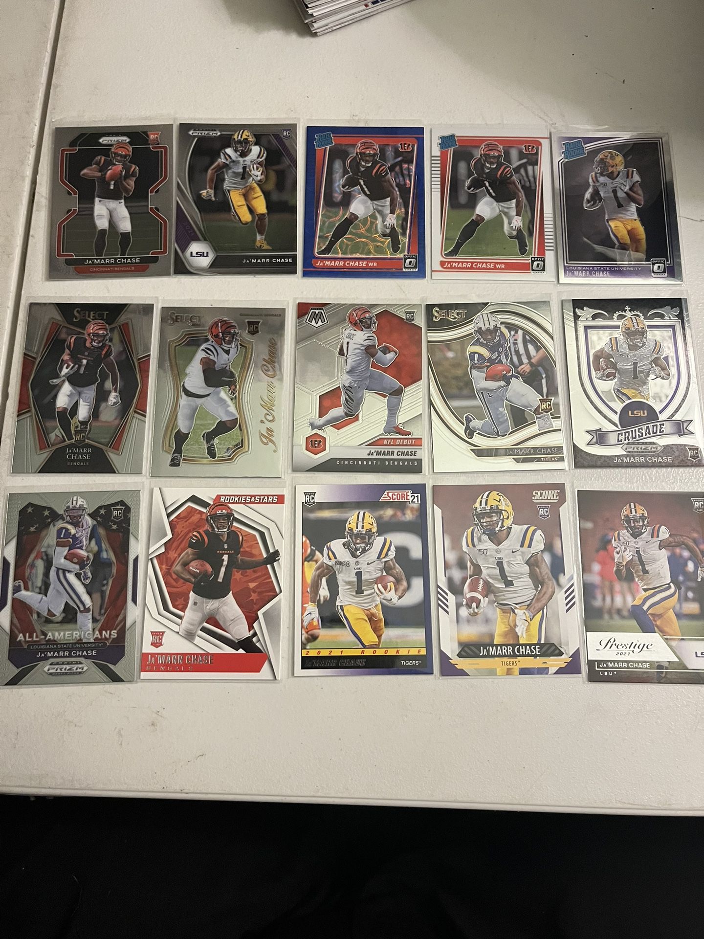 Ja Marr Chase Rookie Lot Of 15