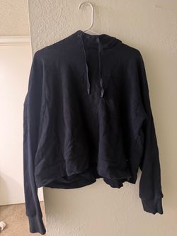 Mid crop XXL black hoodie