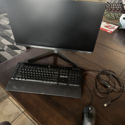 Samsung Monitor With Gaming Mouse & Keyboard