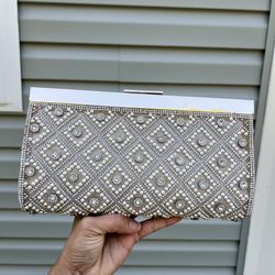 Kelly & Katie Diamond Pattern Detail Clutch