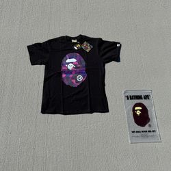 Limited Edition Bape Color Camo Big Ape Head Tee Shirt