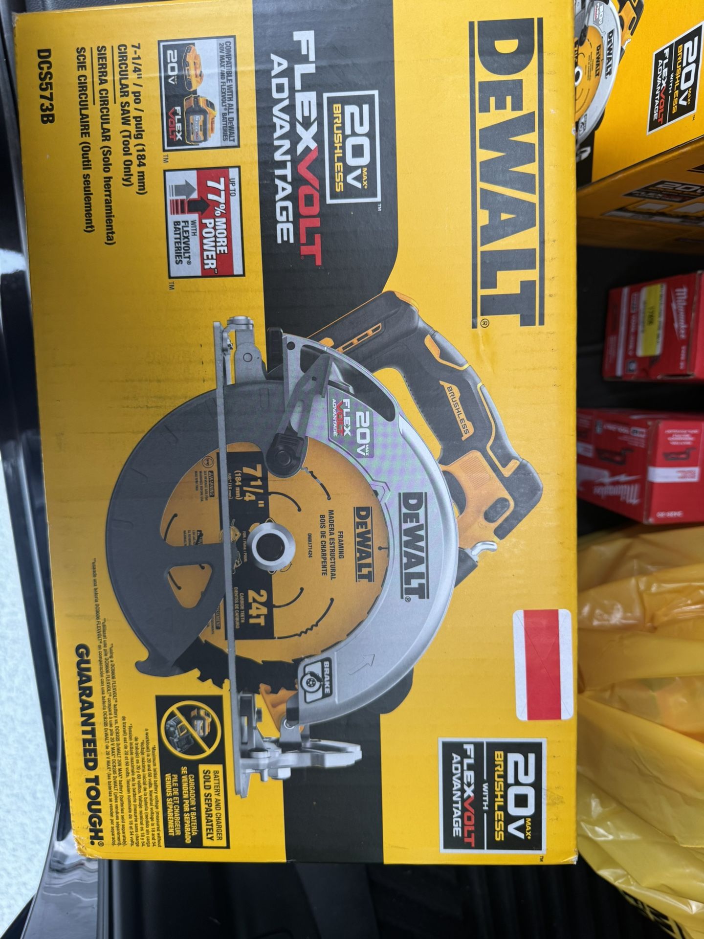 📦 Condition: Brand new, sealed in box ⚙️ Model: DCS573B ⚡ Brushless Motor — longer life and less maintenance 🔋 FLEXVOLT ADVANTAGE Technology: up to 