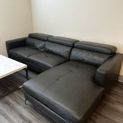 Genuine Leather Sectional Couch