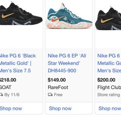 Nike PG 6  /size 8 Men - Trade 
