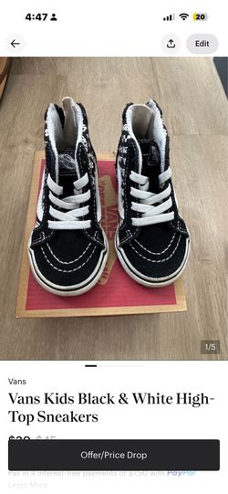 Vans black and white