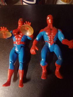 Vintage spider man action figures.