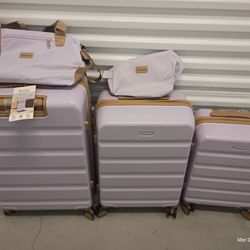 28,25,20 Inches Plus 2 bags Luggage Light Purple 
