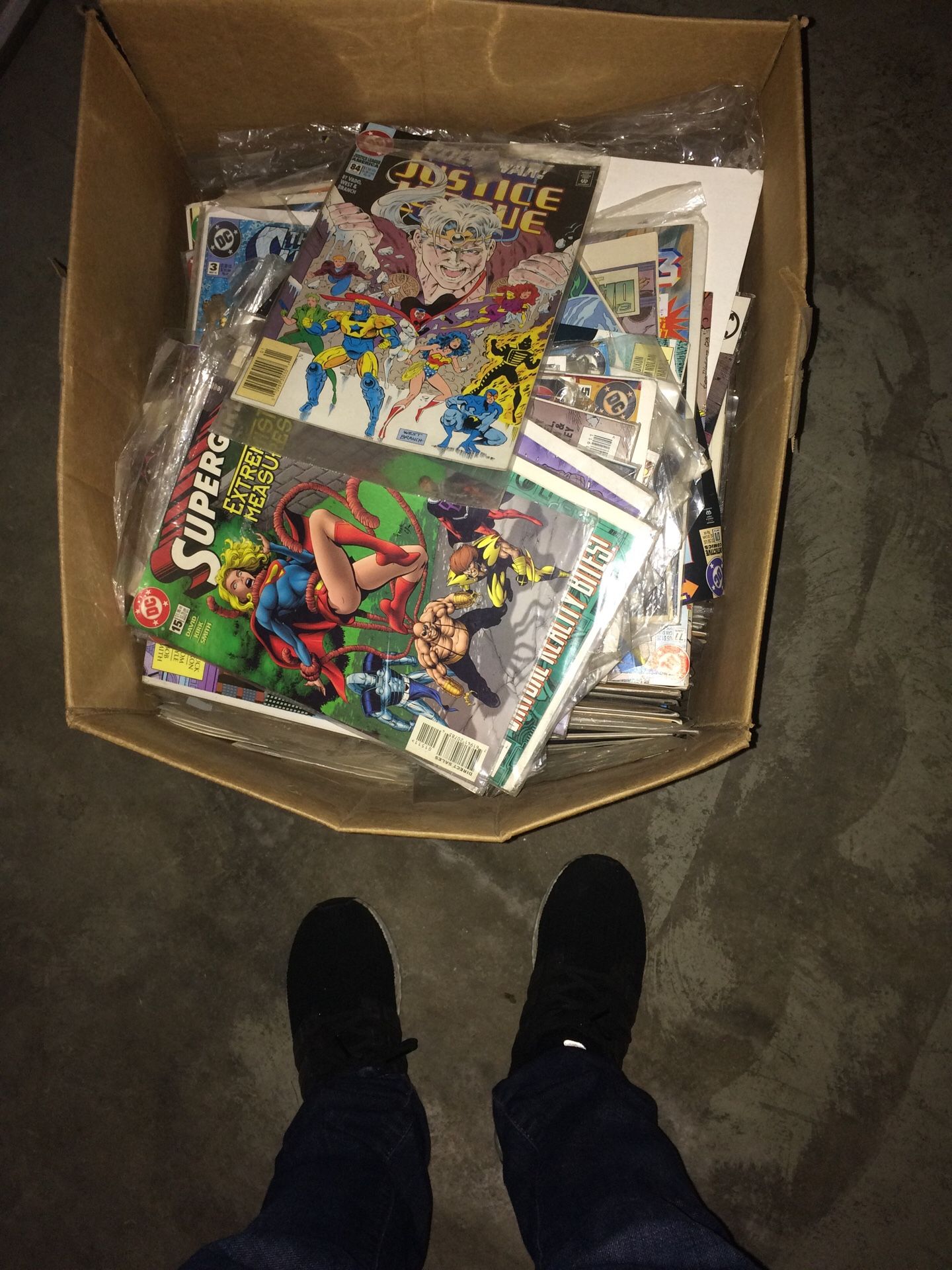 Box of D.C. comics