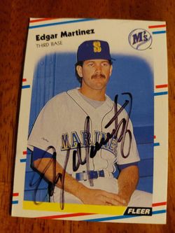 Edgar Martinez Signed Card
