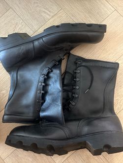 vintage U.S. Military G.I. "Speed-Lace" Black Leather Combat Boots