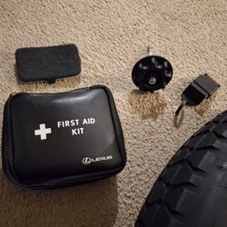 2010 Lexus RX350 Spare Temporary Emergency Tire & COVER  WITH screw fits In Rare Tire Holder First AId Kit