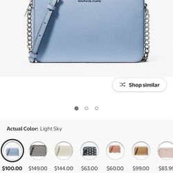 michael kors  woman leather.. purse..  blue.. used. asking. 60 dollars.