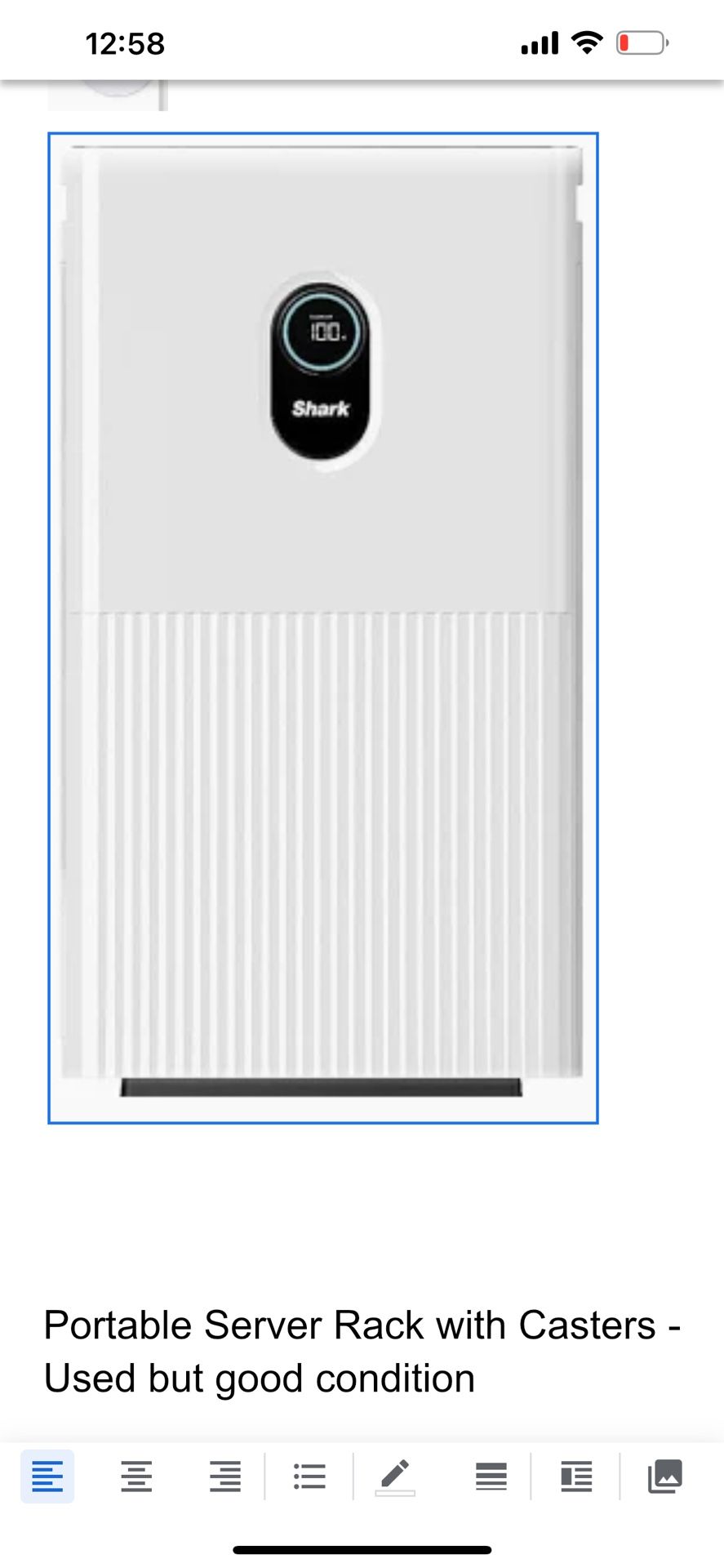 Shark HE601 Air Purifier 6 True HEPA