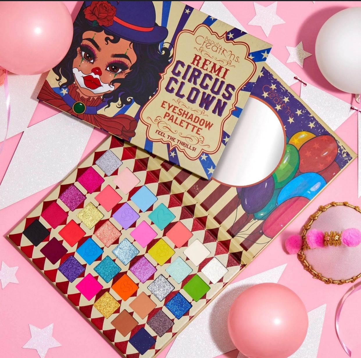 New Beauty Creations Remi The Circus Clown Eyeshadow Palette 35 Colors