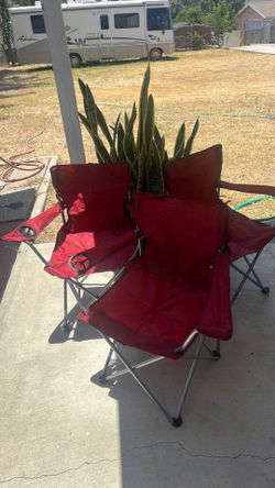 3 OZARK TRAIL ADULT CAMPINGS CHAIRS  WITH BAGS